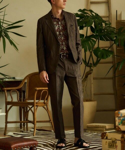 MEN'S BIGI / メンズビギ テーラードジャケット | コットンリネン楊柳サッカージャケット | 詳細24