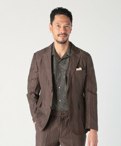 MEN'S BIGI / メンズビギ テーラードジャケット | コットンリネン楊柳サッカージャケット | 詳細17