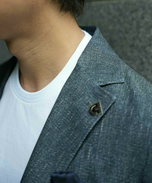 MEN'S BIGI / メンズビギ テーラードジャケット | 【COLE HAAN/コール ハーン】別注 トリコットメッシュデニムプリントジャケット＜吸水速乾/EASY CARE＞ | 詳細10