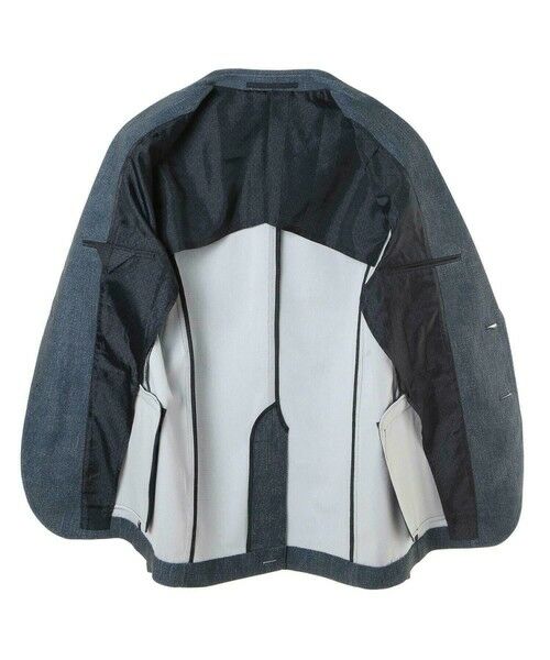 MEN'S BIGI / メンズビギ テーラードジャケット | 【COLE HAAN/コール ハーン】別注 トリコットメッシュデニムプリントジャケット＜吸水速乾/EASY CARE＞ | 詳細20