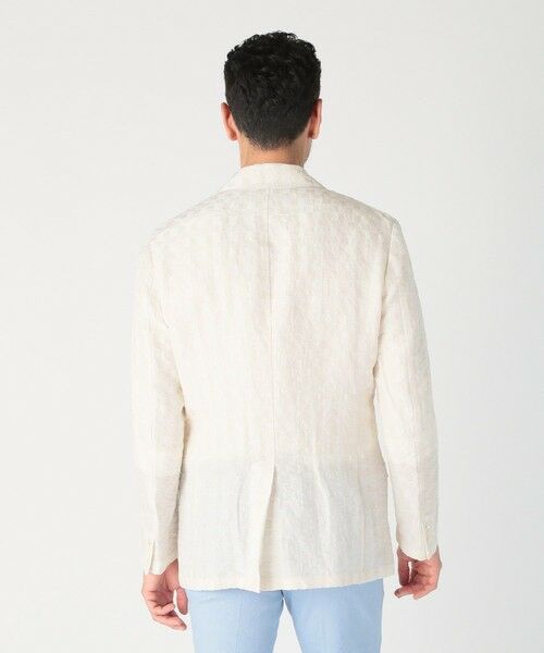 MEN'S BIGI / メンズビギ テーラードジャケット | リネン混ジャカードライトジャケット<ドライタッチ> | 詳細3