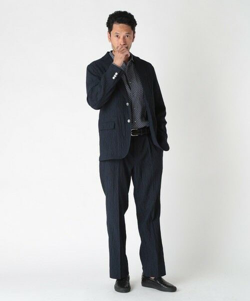 MEN'S BIGI / メンズビギ テーラードジャケット | 楊柳ジオメトリックプリントジャケット | 詳細1