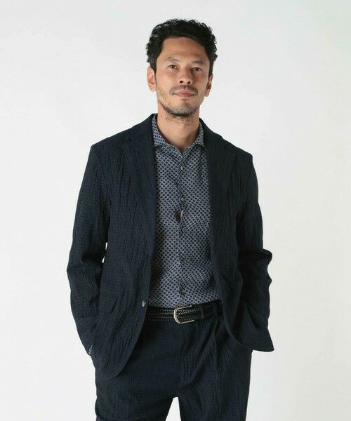 MEN'S BIGI / メンズビギ テーラードジャケット | 楊柳ジオメトリックプリントジャケット | 詳細5