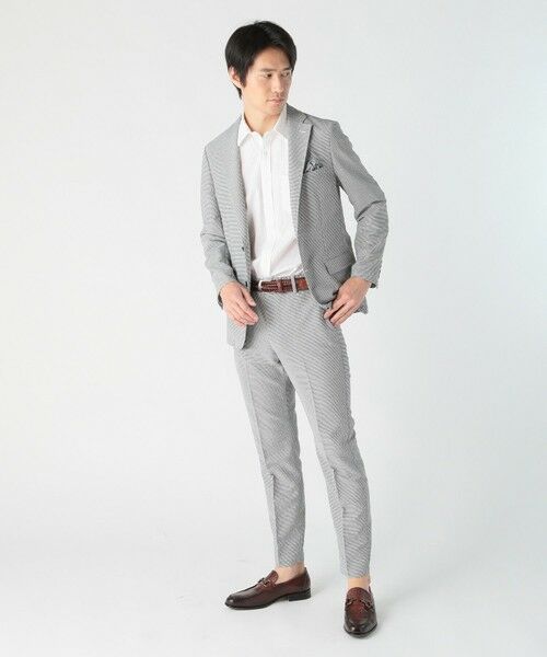 MEN'S BIGI / メンズビギ テーラードジャケット | 千鳥柄カラミストレッチジャケット | 詳細8