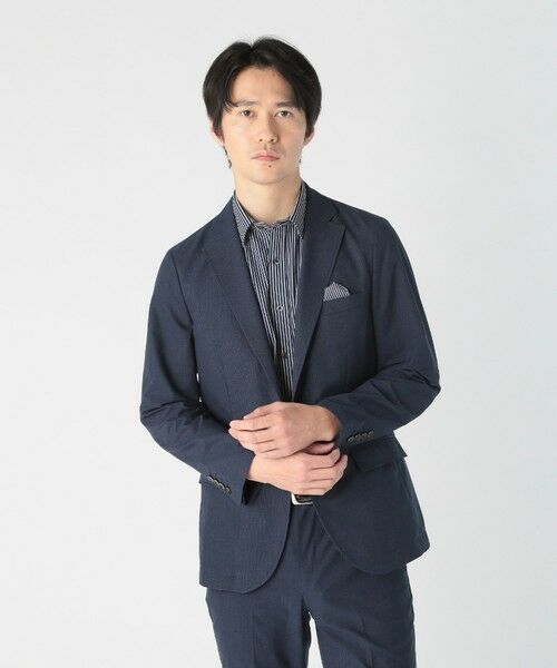 MEN'S BIGI / メンズビギ テーラードジャケット | COOLDOTS 2WAYストレッチジャケット（ダークネイビー）