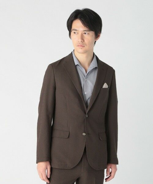 MEN'S BIGI / メンズビギ テーラードジャケット | DOTAIRライトウエイトサッカージャケット（ブラウン）