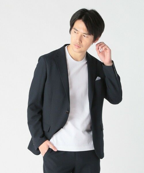 MEN'S BIGI / メンズビギ テーラードジャケット | DOTAIRライトウエイトサッカージャケット | 詳細7