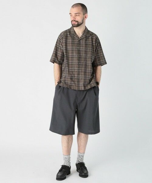 MEN'S BIGI / メンズビギ ショート・ハーフ・半端丈パンツ | トロピカル素材ワイドハーフパンツ | 詳細1