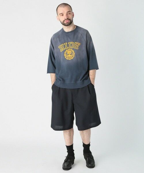 MEN'S BIGI / メンズビギ ショート・ハーフ・半端丈パンツ | トロピカル素材ワイドハーフパンツ | 詳細2