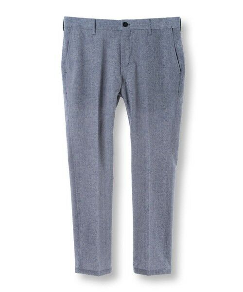 MEN'S BIGI / メンズビギ スラックス・ドレスパンツ | COOL DOTS メランジプリントスラックスパンツ〈イージーケア/吸水速乾〉(ネイビー)