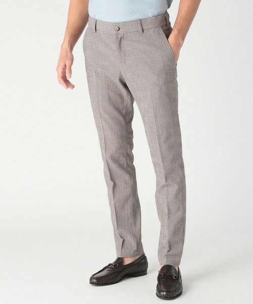 MEN'S BIGI / メンズビギ スラックス・ドレスパンツ | 3Dサッカープリントストレッチパンツ<EASY CARE> | 詳細1