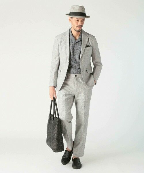 MEN'S BIGI / メンズビギ その他パンツ | コットンリネン楊柳サッカースラックスパンツ | 詳細13