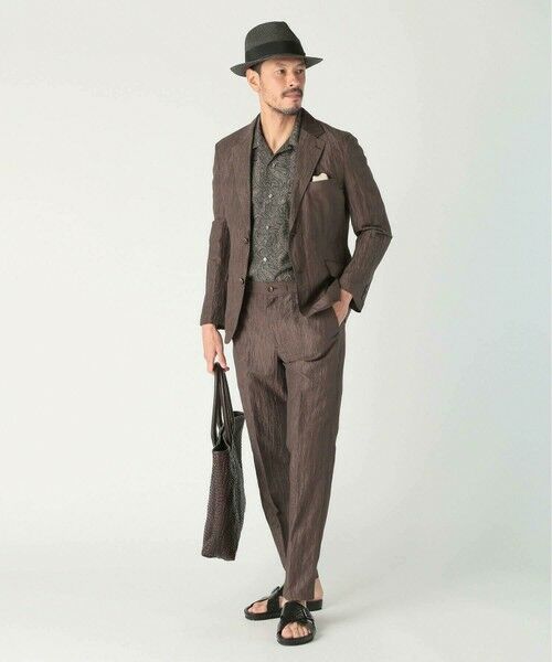 MEN'S BIGI / メンズビギ その他パンツ | コットンリネン楊柳サッカースラックスパンツ | 詳細17