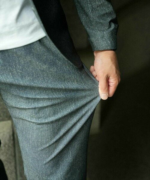 MEN'S BIGI / メンズビギ その他パンツ | 【COLE HAAN/コール ハーン】別注 トリコットメッシュデニムプリント ストレッチパンツ＜吸水速乾/EASY CARE＞ | 詳細4