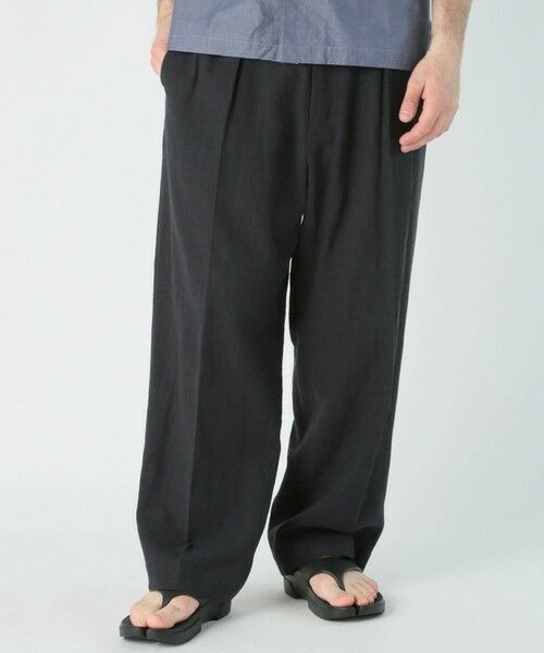 MEN'S BIGI / メンズビギ スラックス・ドレスパンツ | リネンミックスワイドスラックスパンツ | 詳細13
