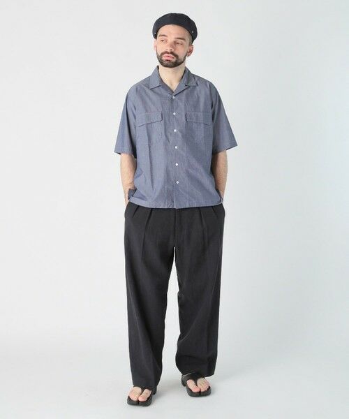 MEN'S BIGI / メンズビギ スラックス・ドレスパンツ | リネンミックスワイドスラックスパンツ | 詳細14