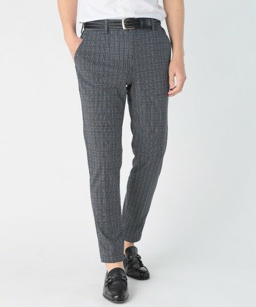 MEN'S BIGI / メンズビギ スラックス・ドレスパンツ | ブリーズクールジャージスラックスパンツ（ネイビー）