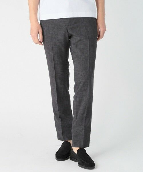 MEN'S BIGI / メンズビギ スラックス・ドレスパンツ | Reflax スラブツイルスラックスパンツ（チャコールグレー）