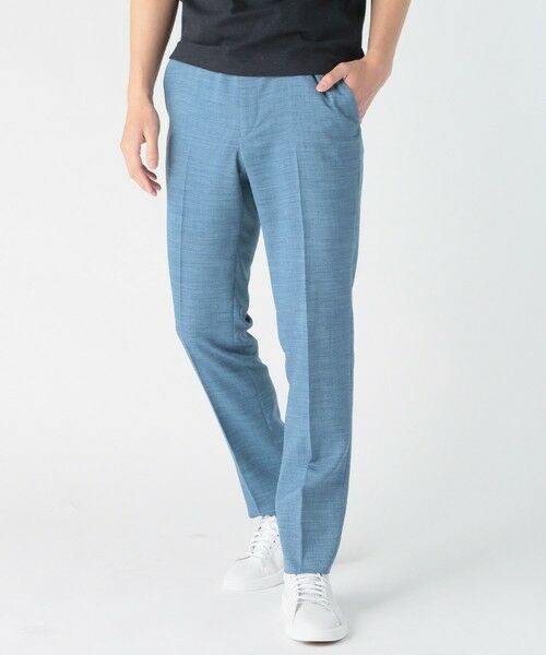MEN'S BIGI / メンズビギ スラックス・ドレスパンツ | Reflax スラブツイルスラックスパンツ（ブルー）