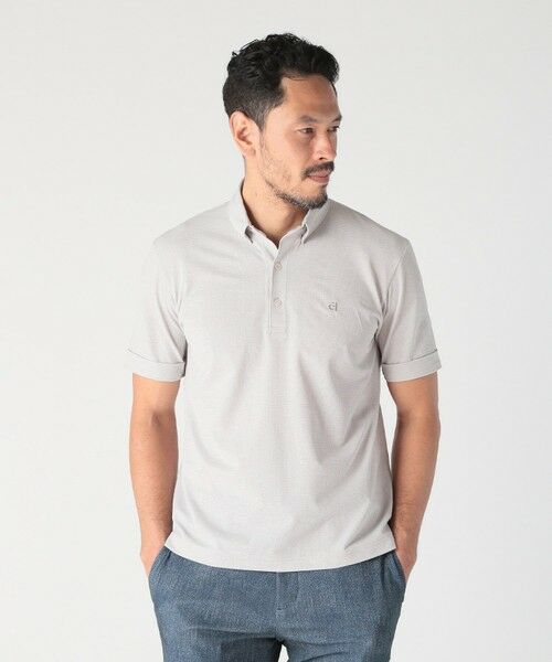 MEN'S BIGI / メンズビギ Tシャツ | 【COLE HAAN/コール ハーン】別注 メッシュジャージ素材ポロシャツ<吸水速乾><2WAYストレッチ> | 詳細1