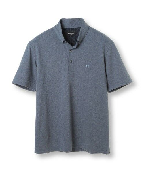 MEN'S BIGI / メンズビギ Tシャツ | 【COLE HAAN/コール ハーン】別注 メッシュジャージ素材ポロシャツ<吸水速乾><2WAYストレッチ>（ブルー）