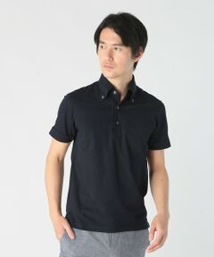 MEN'S BIGI / メンズビギ ポロシャツ | 千鳥柄ジャカードニットジャージポロ