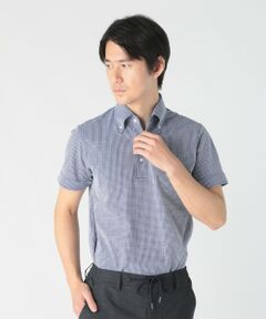 MEN'S BIGI / メンズビギ ポロシャツ | 千鳥柄ジャカードニットジャージポロ