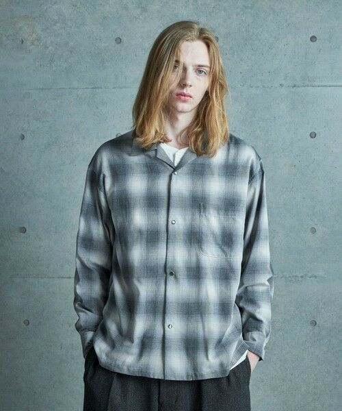 MEN'S BIGI / メンズビギ シャツ・ブラウス | オンブレーチェックヴィンテージ調シャツ | 詳細10