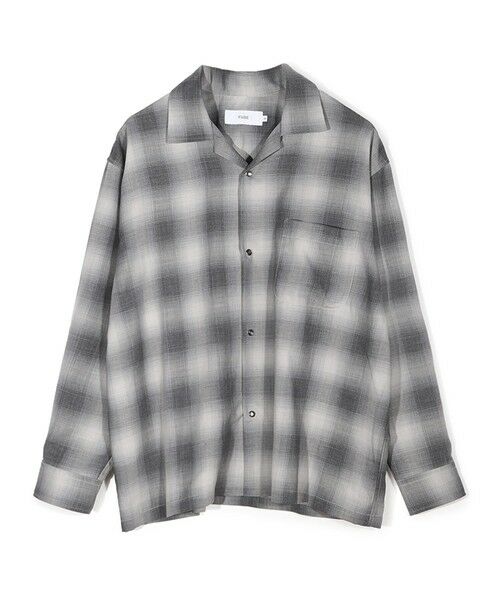 MEN'S BIGI / メンズビギ シャツ・ブラウス | オンブレーチェックヴィンテージ調シャツ（ブラック）