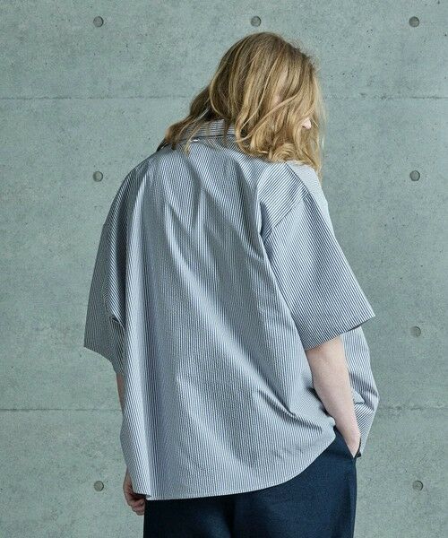 MEN'S BIGI / メンズビギ シャツ・ブラウス | 4WAYサッカーストライプシャツ<ストレッチ><EASY CARE> | 詳細10