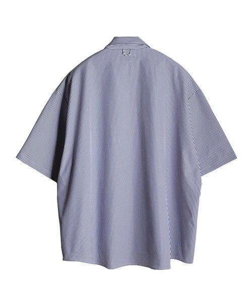 MEN'S BIGI / メンズビギ シャツ・ブラウス | 4WAYサッカーストライプシャツ<ストレッチ><EASY CARE> | 詳細5