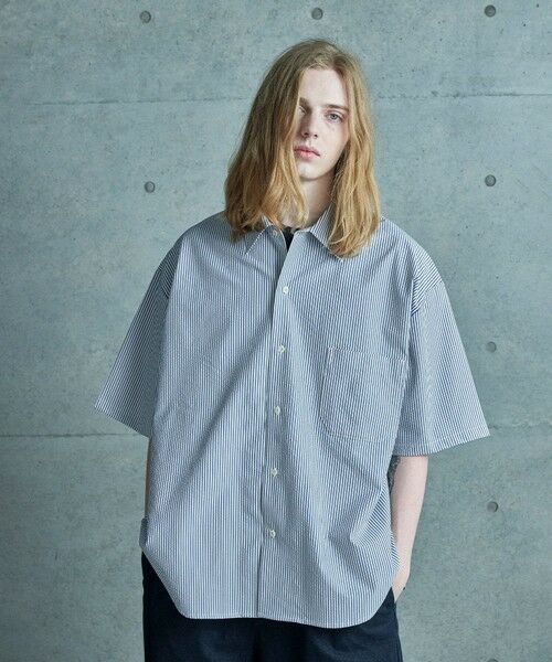 MEN'S BIGI / メンズビギ シャツ・ブラウス | 4WAYサッカーストライプシャツ<ストレッチ><EASY CARE> | 詳細8