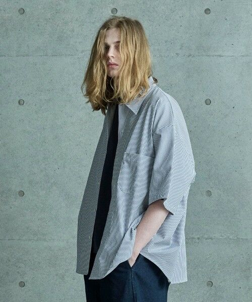 MEN'S BIGI / メンズビギ シャツ・ブラウス | 4WAYサッカーストライプシャツ<ストレッチ><EASY CARE> | 詳細9