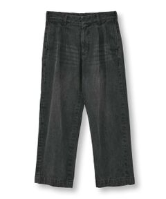 MEN'S BIGI / メンズビギ デニムパンツ | セミワイドデニムタックパンツ