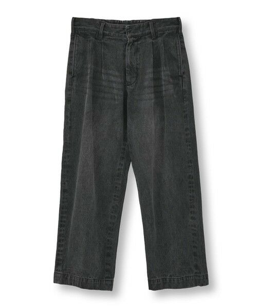MEN'S BIGI / メンズビギ デニムパンツ | セミワイドデニムタックパンツ（ブラック）