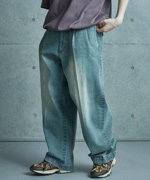 MEN'S BIGI / メンズビギ デニムパンツ | セミワイドデニムタックパンツ | 詳細21