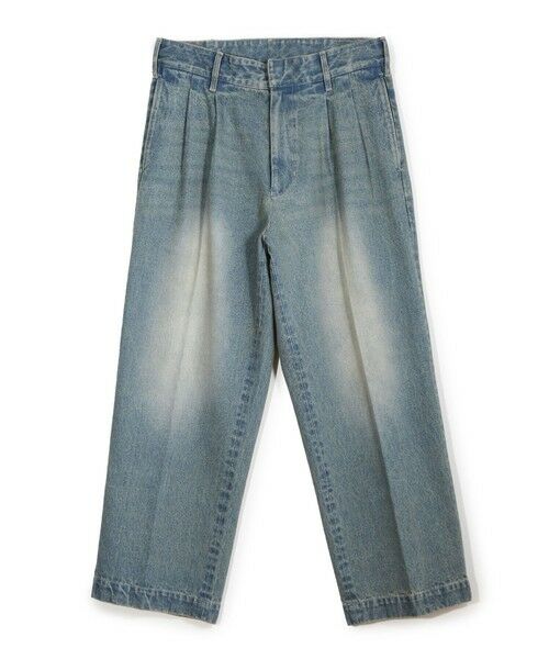 MEN'S BIGI / メンズビギ デニムパンツ | セミワイドデニムタックパンツ（ブルー）