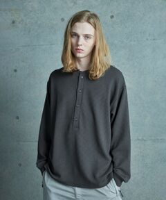 MEN'S BIGI / メンズビギ Tシャツ | テックサーマル ヘンリーネックシャツ＜吸水速乾・ストレッチ・軽量・通気性・保温性＞