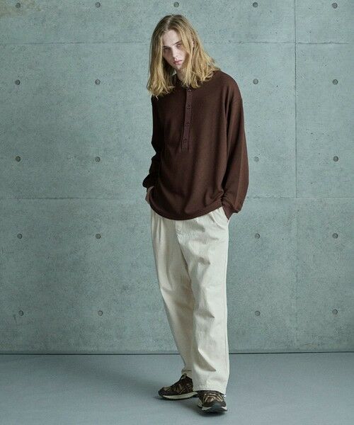 MEN'S BIGI / メンズビギ Tシャツ | テックサーマル ヘンリーネックシャツ＜吸水速乾・ストレッチ・軽量・通気性・保温性＞ | 詳細18