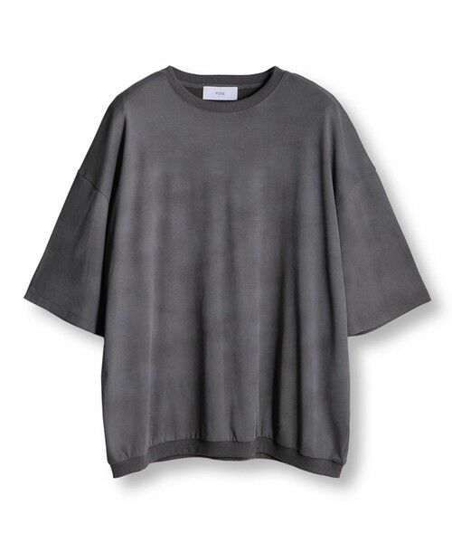 MEN'S BIGI / メンズビギ Tシャツ | ムラ染めプリントルーズフィットTEE（グレー）