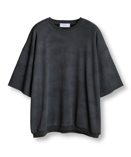 MEN'S BIGI / メンズビギ Tシャツ | ムラ染めプリントルーズフィットTEE（ブラック）