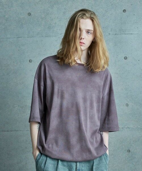 MEN'S BIGI / メンズビギ Tシャツ | ムラ染めプリントルーズフィットTEE | 詳細18