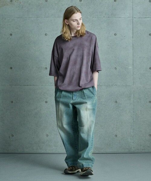 MEN'S BIGI / メンズビギ Tシャツ | ムラ染めプリントルーズフィットTEE | 詳細19