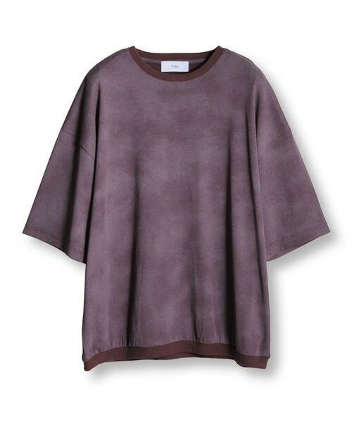 MEN'S BIGI / メンズビギ Tシャツ | ムラ染めプリントルーズフィットTEE（パープル）