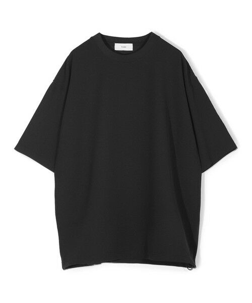 MEN'S BIGI / メンズビギ Tシャツ | シアサッカー調ルーズフィットTEE（ブラック）