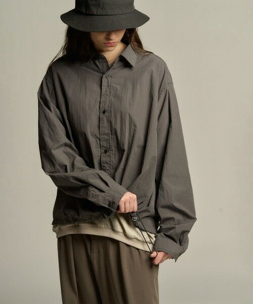 MEN'S BIGI / メンズビギ シャツ・ブラウス | コットンナイロンドローコードシャツ | 詳細6