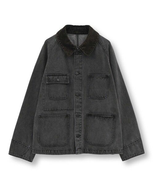 MEN'S BIGI / メンズビギ ブルゾン | デニムカバーオールジャケット（ブラック）