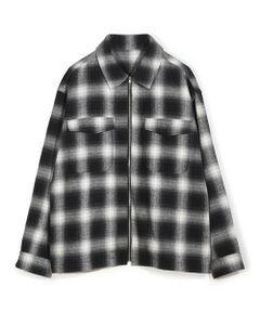 オンブレーチェックシャツブルゾン