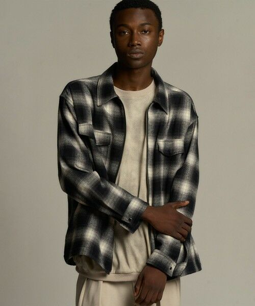 MEN'S BIGI / メンズビギ ブルゾン | オンブレーチェックシャツブルゾン | 詳細6