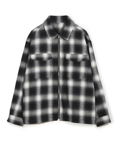 MEN'S BIGI / メンズビギ ブルゾン | オンブレーチェックシャツブルゾン（ブラック系）